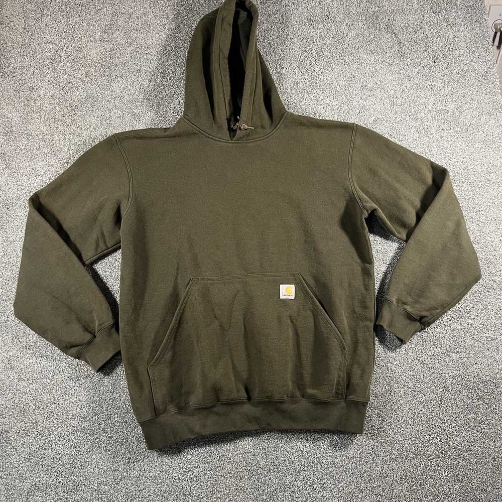 Carhartt Mens Medium Olive Green Original Fit Pullover Hoodie Workwear 2150